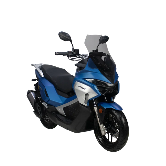 Volta RSX7 in Blau, Dreiviertelansicht von vorn.