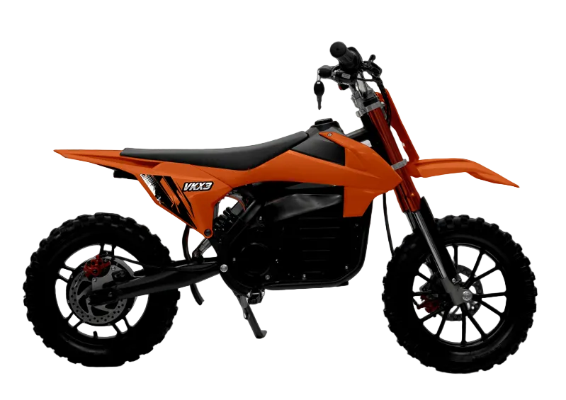 Volta VKX3 in Orange, Seitenansicht mit Front nach rechts.