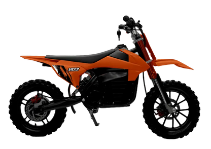 Volta VKX3 in Orange, Seitenansicht mit Front nach rechts.