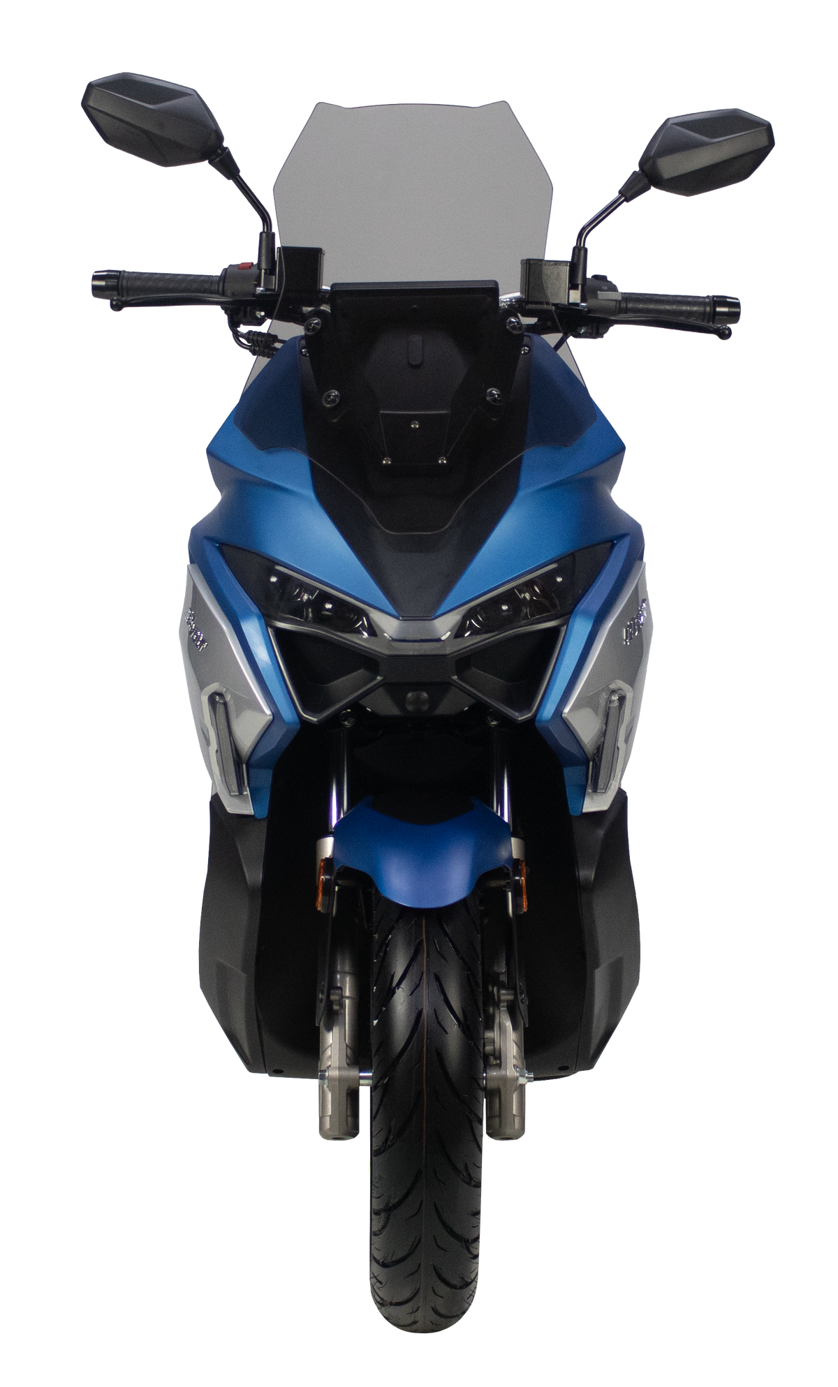 Volta RSX7 in Blau, Frontansicht.