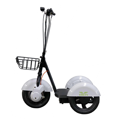 Volta VT3 PRO in Weiß, Seitenansicht mit Front nach links.