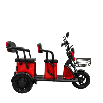Volta APM5 in Rot, Seitenansicht mit Front nach rechts.