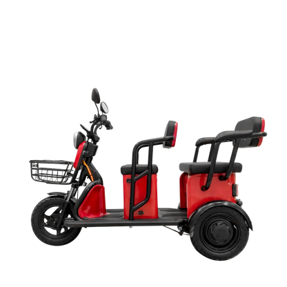 Volta APM5 in Rot, Seitenansicht mit Front nach links.