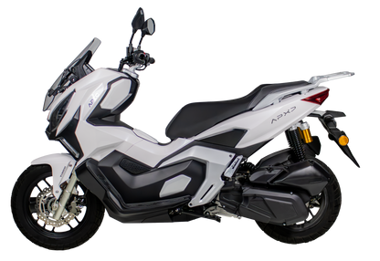 Volta APX7 in Weiß, Seitenansicht mit Front nach links.
