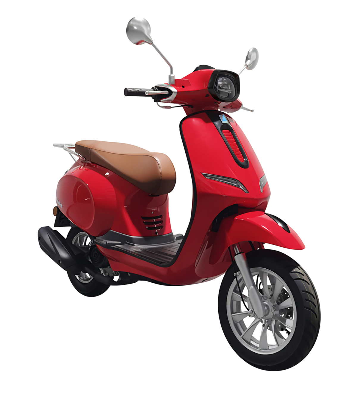 Volta RS4 in Rot, Dreiviertelansicht von vorn.