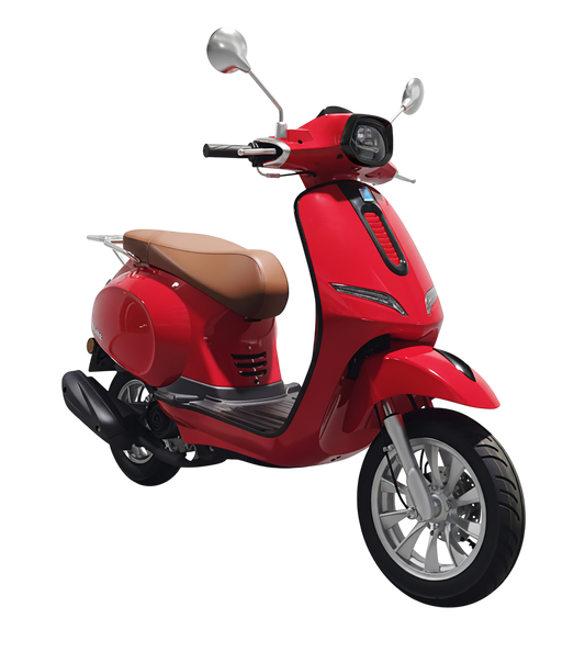 Volta RS4 in Rot, Dreiviertelansicht von vorn.