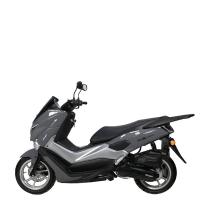 Volta RSX4 in Grau, Seitenansicht mit Front nach links.