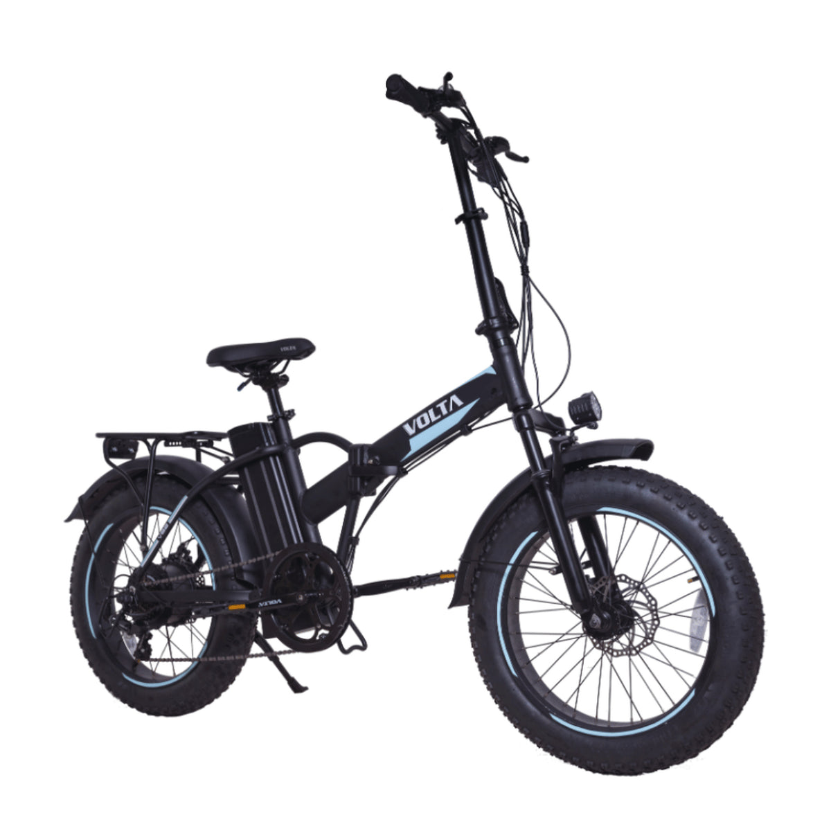 Volta VB2 NEO in Schwarz, Dreiviertelansicht von vorn.