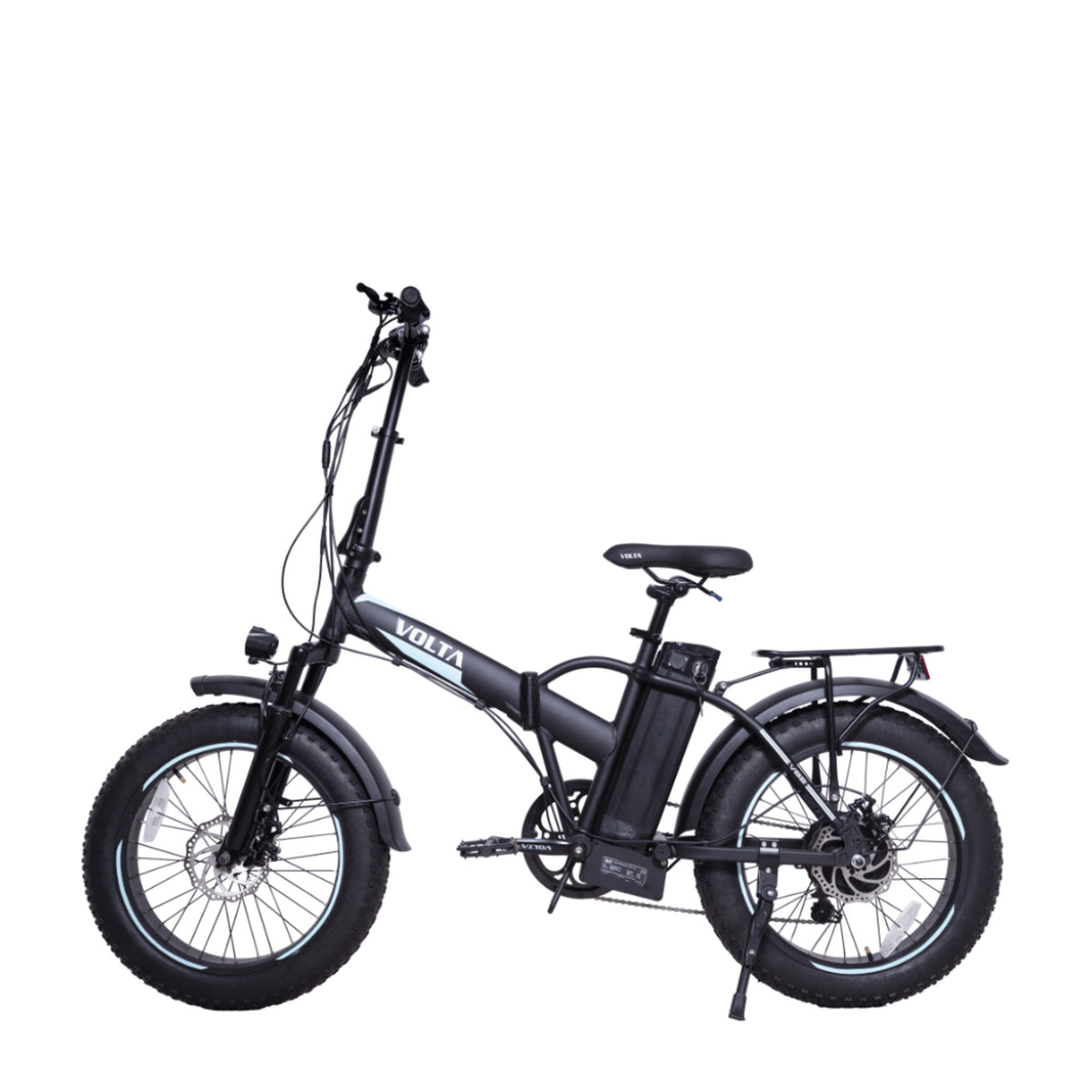 Volta VB2 NEO in Schwarz, Seitenansicht aus der Gegenrichtung.