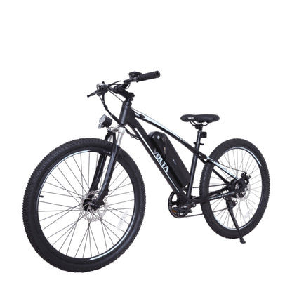 Volta VB4 NEO in Schwarz, Dreiviertelansicht aus der Gegenrichtung.