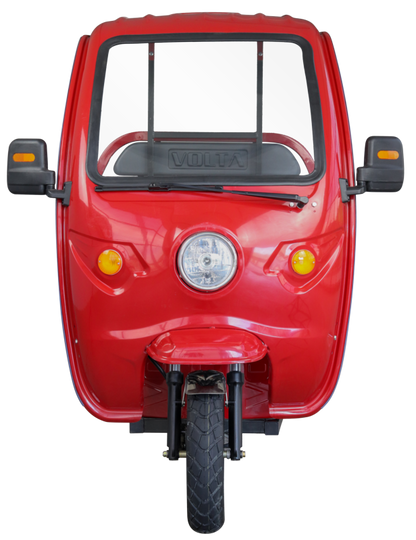 Volta VT5 alte Generation mit Haube in Rot, Frontansicht.