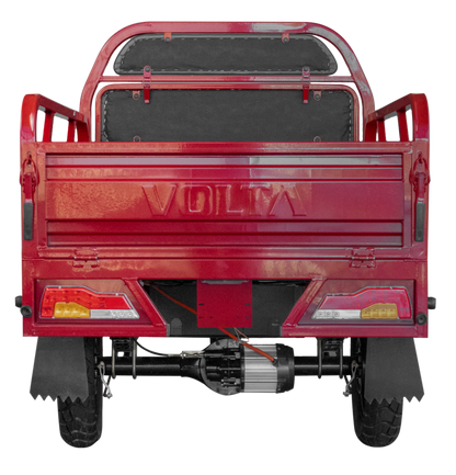 Volta VT5 alte Generation ohne Haube in Rot, Heckansicht.