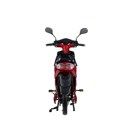 Volta VSX in Rot, Heckansicht.