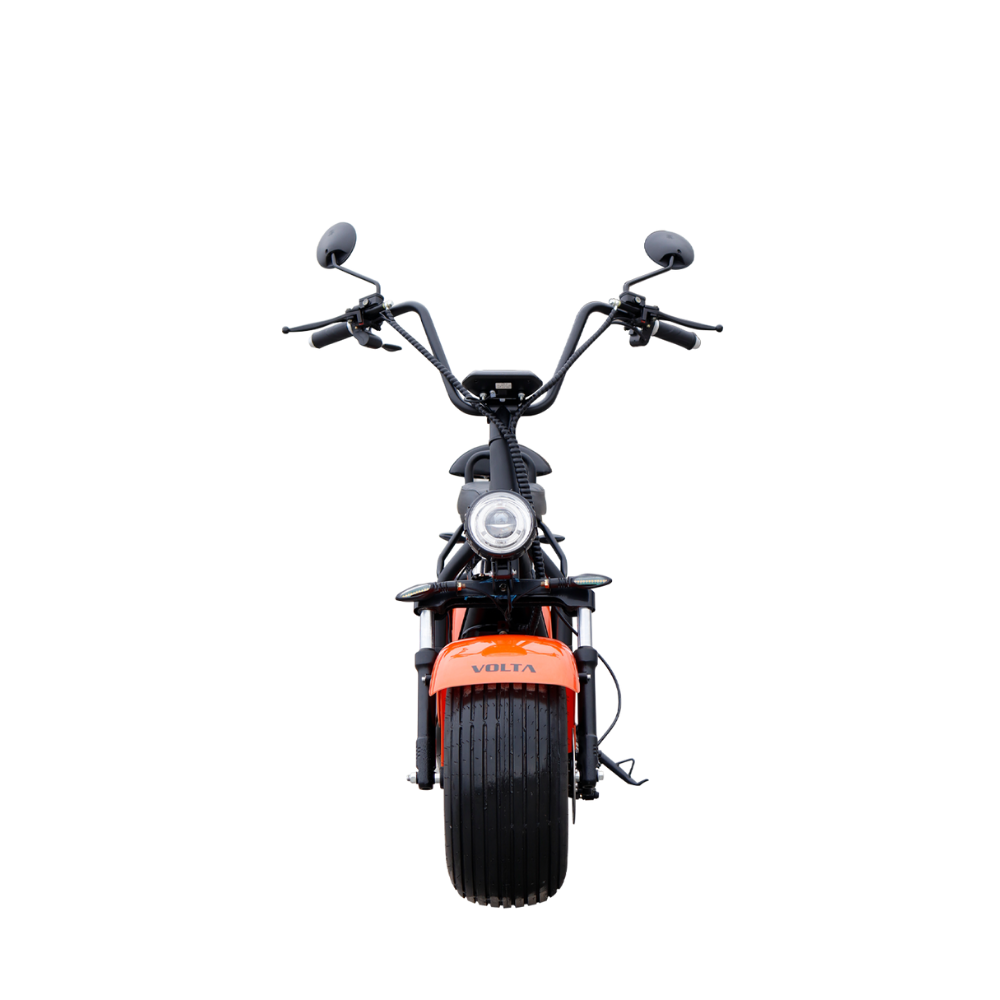 Volta SE 03 MAX in Orange, Frontansicht.